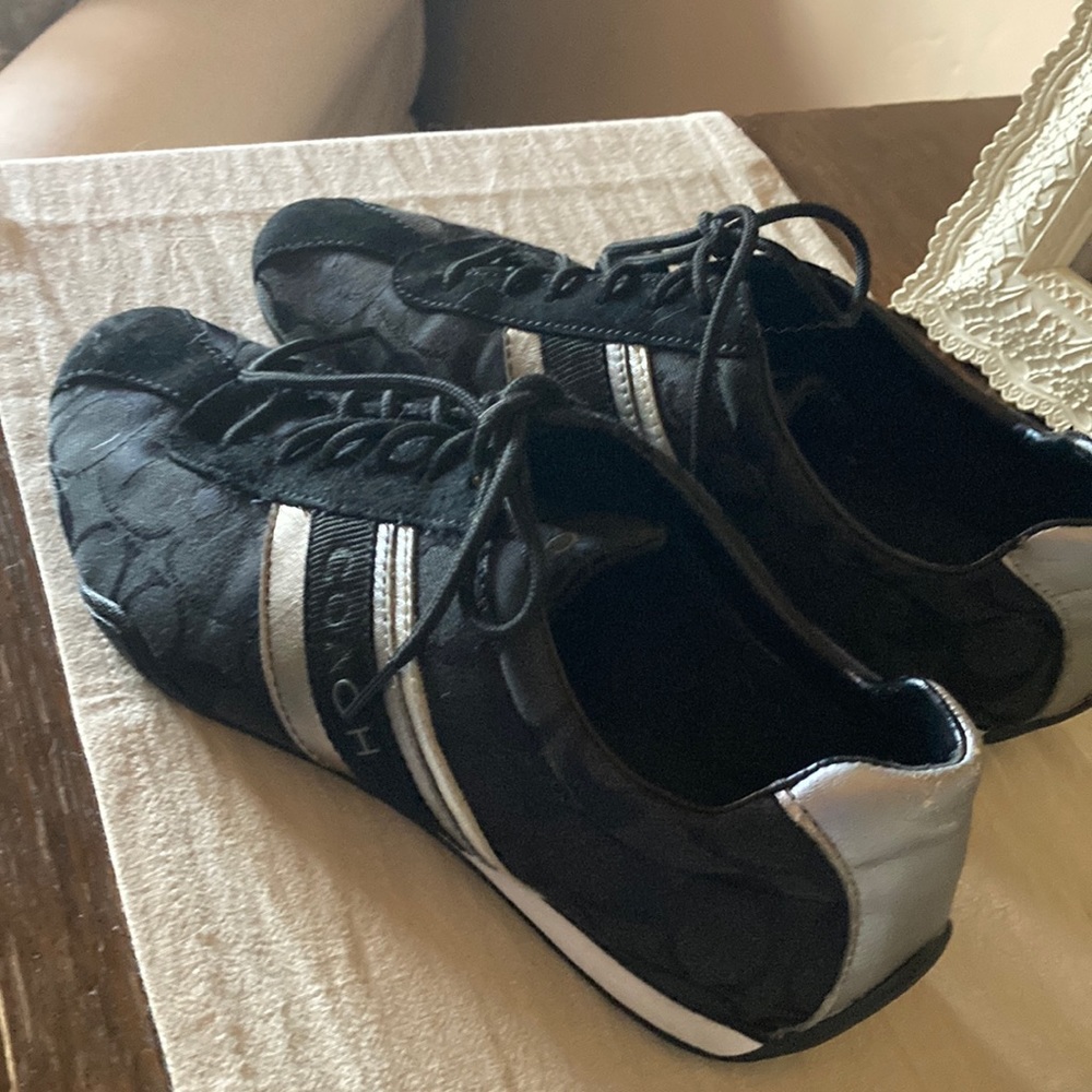 Coach Jayme black and silver sneakers size 8.5